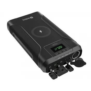 Sandberg Survivor Powerbank 7in1 76800, 76800 mAh, Lithium-Ion (Li-Ion), carregamento sem fios, 3,6 V, preto