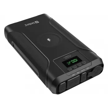 Sandberg Survivor Powerbank 7in1 76800, 76800 mAh, Lithium-Ion (Li-Ion), carregamento sem fios, 3,6 V, preto