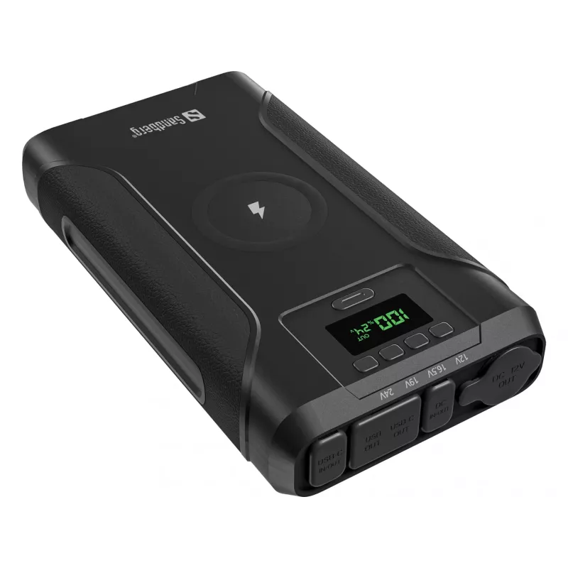 Sandberg Survivor Powerbank 7in1 76800, 76800 mAh, Lithium-Ion (Li-Ion), carregamento sem fios, 3,6 V, preto