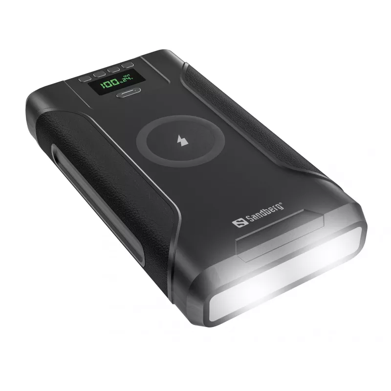 Sandberg Survivor Powerbank 7in1 76800, 76800 mAh, Lithium-Ion (Li-Ion), carregamento sem fios, 3,6 V, preto
