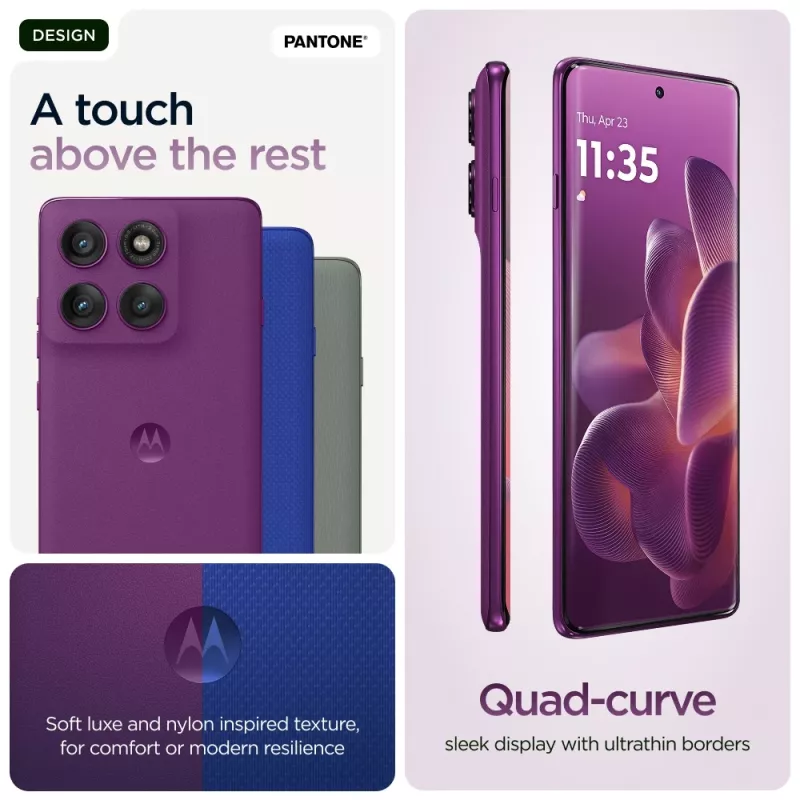 Motorola edge 60 pro 16,9 cm (6,67 inch) Dual SIM Android 15 5G USB Type-C 12 GB 512 GB 6000 mAh roxo