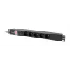PDU Lanberg PDU-05E-0200-BK 5 tomadas AC 1U preto