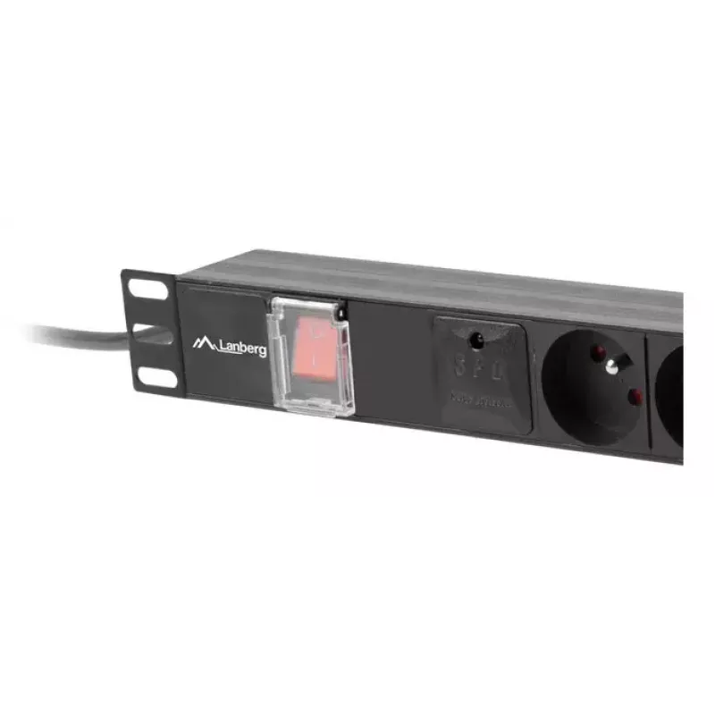 PDU Lanberg PDU-05E-0200-BK 5 tomadas AC 1U preto