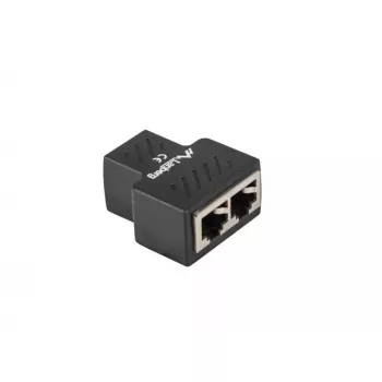 Divisor de cabo Lanberg ADS-RJ45-2RJ45-OS preto