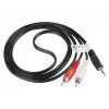 Cabo de áudio LANBERG 3,5 mm para 2×RCA macho 1,5 m preto