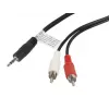 Cabo de áudio LANBERG 3,5 mm para 2×RCA macho 1,5 m preto