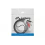 Cabo de áudio LANBERG 3,5 mm para 2×RCA macho 1,5 m preto