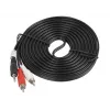 Cabo de áudio LANBERG 3,5 mm para 2×RCA macho, 5 m, preto