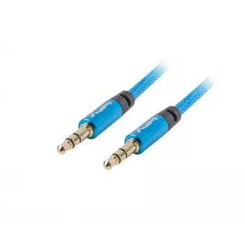 Cabo de áudio LANBERG 3,5 mm macho para 3,5 mm macho, 2 m, azul