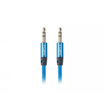 Cabo de áudio LANBERG 3,5 mm macho para 3,5 mm macho, 2 m, azul