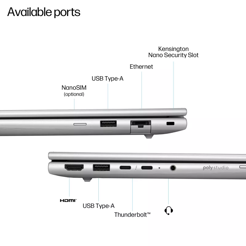 Portátil HP EliteBook 6 G1a AMD Ryzen™ AI 7 250 35,6 cm (14 polegadas) WUXGA 16 GB DDR5-SDRAM 512 GB SSD Wi-Fi 7 (802.11be) Windows 11 Pro AI PC Prateado