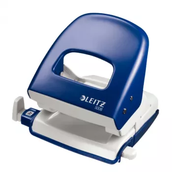 Perfurador Leitz NeXXt 5008, 2 furos 30 folhas, 30 folhas, azul, branco, 8 cm, 3 mm, A4, A5, A6, Folio, US-Quart, 107 mm