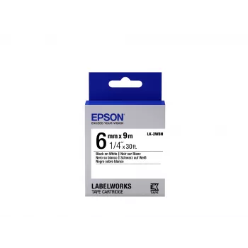 Cartucho de etiquetas Epson Standard LK-2WBN preto/branco 6 mm (9 m)