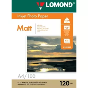 Papel fotográfico a jato de tinta Lomond 0102003 mate 120 g/m² A4 100 folhas