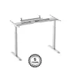 Mesa de altura ajustável up up B-57051PT/W-IA-ED22-60M — tampo branco, pernas pretas, altura ajustável