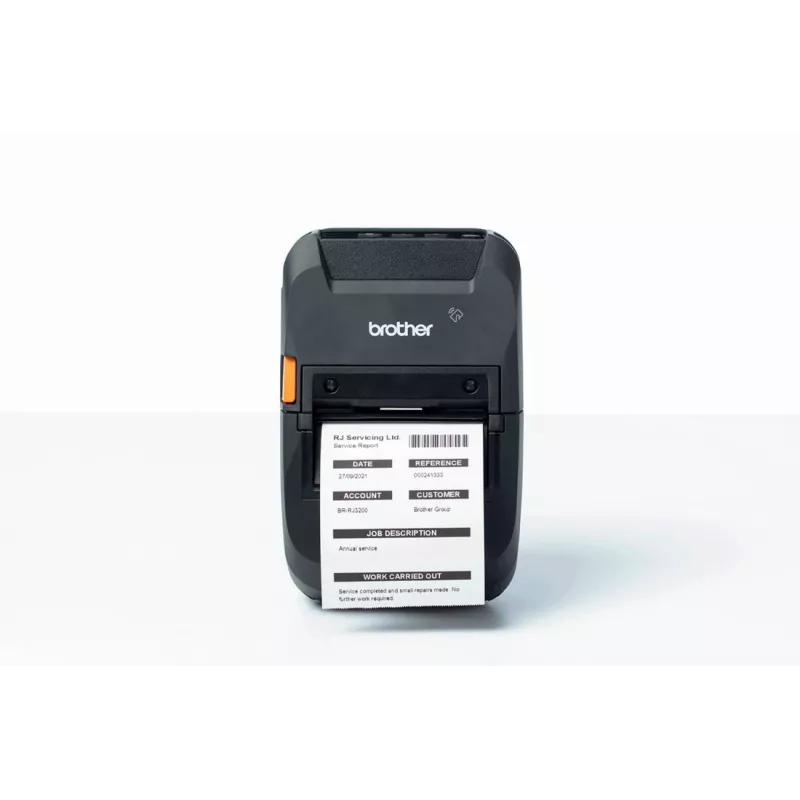 Brother RJ3230BL impressora de etiquetas térmica de transferência 203 x 203 DPI 127 mm/s sem fios Wi-Fi Bluetooth