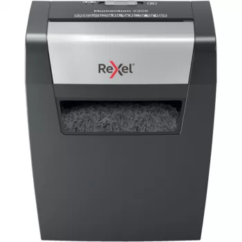 Rexel Momentum X308 destruidora de corte cruzado P3, corte de partículas, 5 x 42 mm, 15 L, 100 folhas, 70 dB, botões