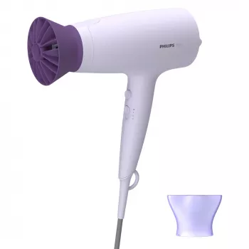 Secador de cabelo Philips BHD341/10 2100 W, roxo, 6 velocidades, 6 níveis de temperatura, função frio, concentrador