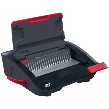 GBC CombBind® CB20 Encadernadora Manual, Encadernação Plástica, Manual, 240 Folhas, Preto, Vermelho