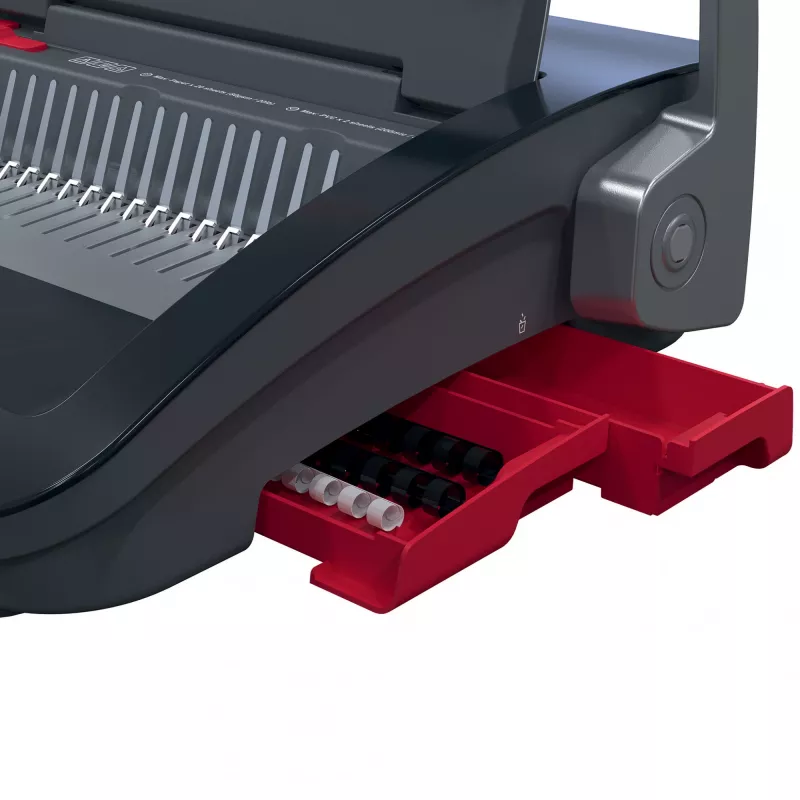 GBC CombBind CB20 encadernadora de pente de plástico, preto/prata/vermelho