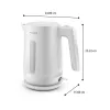 Philips Série 3000 Chaleira Elétrica, 1,7 l, 2200 W, Branco, Plástico, Proteção contra Sobreaquecimento, Sem Fios