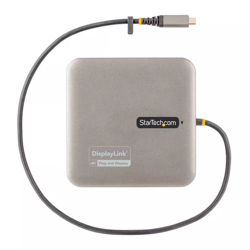 StarTech.com Dock USB-C, HDMI duplo 4K 60Hz, compatível com Macbook Pro (M1/M2/M3/M4) e Windows, hub USB-A/USB-C 10Gbps, 100W Power Delivery, GbE, SD, cabo de 56cm