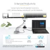 StarTech.com Dock USB-C, HDMI duplo 4K 60Hz, compatível com Macbook Pro (M1/M2/M3/M4) e Windows, hub USB-A/USB-C 10Gbps, 100W Power Delivery, GbE, SD, cabo de 56cm