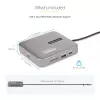 StarTech.com Dock USB-C, HDMI duplo 4K 60Hz, compatível com Macbook Pro (M1/M2/M3/M4) e Windows, hub USB-A/USB-C 10Gbps, 100W Power Delivery, GbE, SD, cabo de 56cm