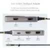 StarTech.com Adaptador multiporta USB-C - HDMI 4K 60Hz com HDR - hub USB de 3 portas - 100W Power Delivery Pass-Through - certificado Works With Chromebook - Windows/macOS/iPadOS/Android™