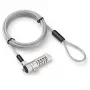 Techly Fechadura de segurança numérica combinada para portátil para ranhura Nano, 1,8 m, fechadura numérica, metal, aço, prateado