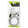 Techly Fechadura de segurança numérica combinada para portátil para ranhura Nano, 1,8 m, fechadura numérica, metal, aço, prateado