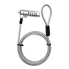 Techly Fechadura de segurança numérica combinada para portátil para ranhura Nano, 1,8 m, fechadura numérica, metal, aço, prateado