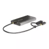 StarTech.com Adaptador USB-C para HDMI duplo – USB-C ou A para 2x HDMI – 4K 60Hz – 100W Power Delivery Pass-Through – cabo integrado de 30 cm (1ft) – conversor USB para HDMI multi-monitor para portátil – TAA