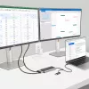 StarTech.com Adaptador USB-C para HDMI duplo – USB-C ou A para 2x HDMI – 4K 60Hz – 100W Power Delivery Pass-Through – cabo integrado de 30 cm (1ft) – conversor USB para HDMI multi-monitor para portátil – TAA