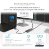 StarTech.com Adaptador USB-C para HDMI duplo – USB-C ou A para 2x HDMI – 4K 60Hz – 100W Power Delivery Pass-Through – cabo integrado de 30 cm (1ft) – conversor USB para HDMI multi-monitor para portátil – TAA