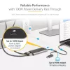 StarTech.com Adaptador USB-C para HDMI duplo – USB-C ou A para 2x HDMI – 4K 60Hz – 100W Power Delivery Pass-Through – cabo integrado de 30 cm (1ft) – conversor USB para HDMI multi-monitor para portátil – TAA