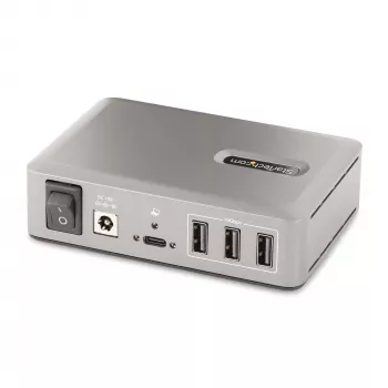StarTech.com Hub USB-C de 10 portas - 8x USB-A/2x USB-C - Self-Powered com fonte de alimentação de 65W - USB 3.1 10Gbps - hub USB para desktop/portátil com cabo de bloqueio de 3ft certificado USB-IF, hub USB C