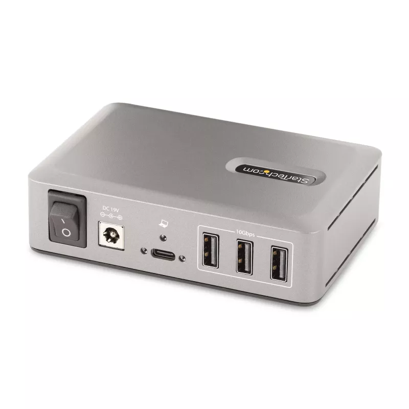 StarTech.com Hub USB-C de 10 portas - 8x USB-A/2x USB-C - Self-Powered com fonte de alimentação de 65W - USB 3.1 10Gbps - hub USB para desktop/portátil com cabo de bloqueio de 3ft certificado USB-IF, hub USB C