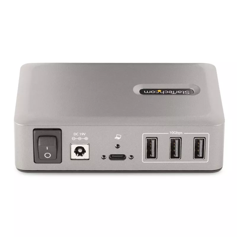 StarTech.com Hub USB-C de 10 portas - 8x USB-A/2x USB-C - Self-Powered com fonte de alimentação de 65W - USB 3.1 10Gbps - hub USB para desktop/portátil com cabo de bloqueio de 3ft certificado USB-IF, hub USB C