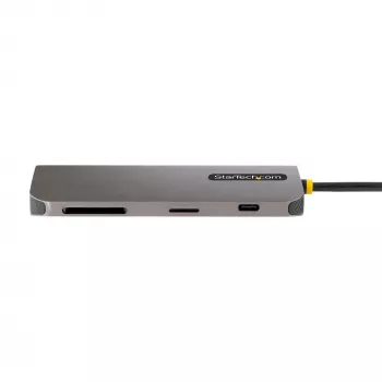 StarTech.com Adaptador multiporta USB-C – vídeo HDMI 4K 60Hz, hub USB-A de 3 portas 5Gbit/s, 100W USB Power Delivery Pass-Through/GbE/SD/MicroSD, cabo de 30cm, dock portátil para portátil