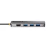 StarTech.com Adaptador multiporta USB-C – vídeo HDMI 4K 60Hz, hub USB-A de 3 portas 5Gbit/s, 100W USB Power Delivery Pass-Through/GbE/SD/MicroSD, cabo de 30cm, dock portátil para portátil