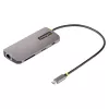 StarTech.com Adaptador multiporta USB-C – vídeo HDMI 4K 60Hz, hub USB-A de 3 portas 5Gbit/s, 100W USB Power Delivery Pass-Through/GbE/SD/MicroSD, cabo de 30cm, dock portátil para portátil