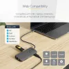 StarTech.com Adaptador multiporta USB-C – vídeo HDMI 4K 60Hz, hub USB-A de 3 portas 5Gbit/s, 100W USB Power Delivery Pass-Through/GbE/SD/MicroSD, cabo de 30cm, dock portátil para portátil
