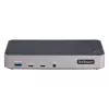 StarTech.com Dock USB-C para três monitores - Dock USB-C HDMI/DP triplo 4k - hub USB 5x - GbE - 100W PD - dock universal multi-monitor - compatível com Thunderbolt 3/4