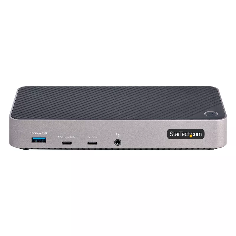 StarTech.com Dock USB-C para três monitores - Dock USB-C HDMI/DP triplo 4k - hub USB 5x - GbE - 100W PD - dock universal multi-monitor - compatível com Thunderbolt 3/4
