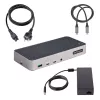 StarTech.com Dock USB-C para três monitores - Dock USB-C HDMI/DP triplo 4k - hub USB 5x - GbE - 100W PD - dock universal multi-monitor - compatível com Thunderbolt 3/4