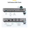 StarTech.com Dock USB-C para três monitores - Dock USB-C HDMI/DP triplo 4k - hub USB 5x - GbE - 100W PD - dock universal multi-monitor - compatível com Thunderbolt 3/4