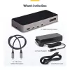 StarTech.com Dock USB-C para três monitores - Dock USB-C HDMI/DP triplo 4k - hub USB 5x - GbE - 100W PD - dock universal multi-monitor - compatível com Thunderbolt 3/4