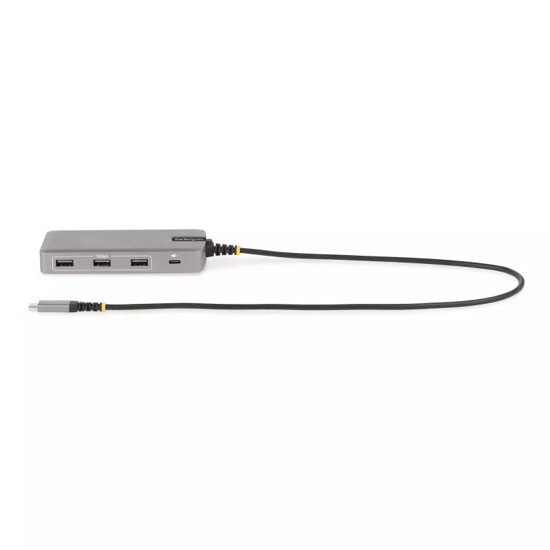StarTech.com Adaptador multiporta USB-C para três monitores, HDMI e DisplayPort duplo 4K 60Hz + 4K 30Hz, hub USB de 3 portas 10Gbps, 100W PD Pass-Through, GbE, dock de viagem, Windows e ChromeOS
