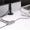 StarTech.com Adaptador multiporta USB-C para três monitores, HDMI e DisplayPort duplo 4K 60Hz + 4K 30Hz, hub USB de 3 portas 10Gbps, 100W PD Pass-Through, GbE, dock de viagem, Windows e ChromeOS